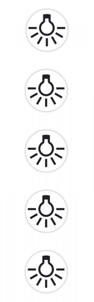 Aufkleber Licht Symbol